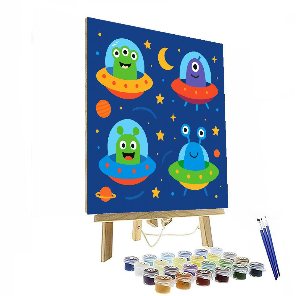 Space Invaders Encounter Paint By Numbers