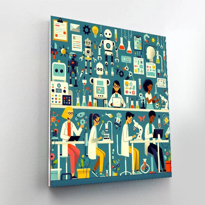 Robot Adventure Lab Paint By Number
