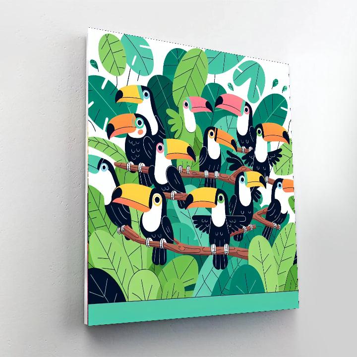 Tropical Toucan Party Painting By Numbers Kit
