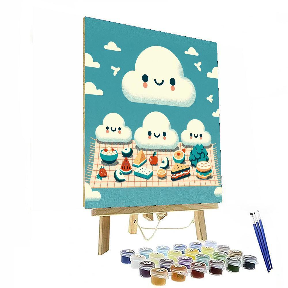 Fluffy Clouds Picnic Paint By Numbers
