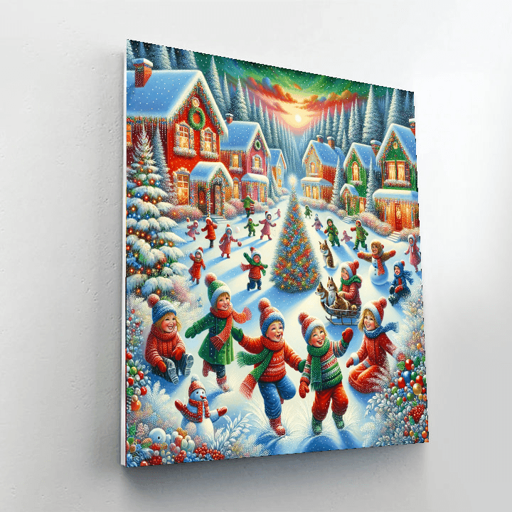 Winter Wonderland Festivity Painting By Numbers Kit