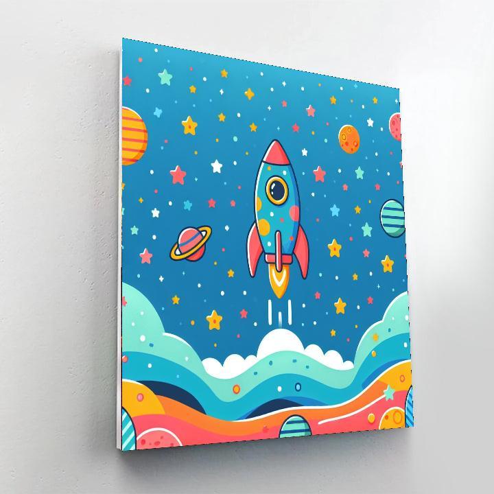 Dreamy Rocket Adventure Numbered Painting Kits