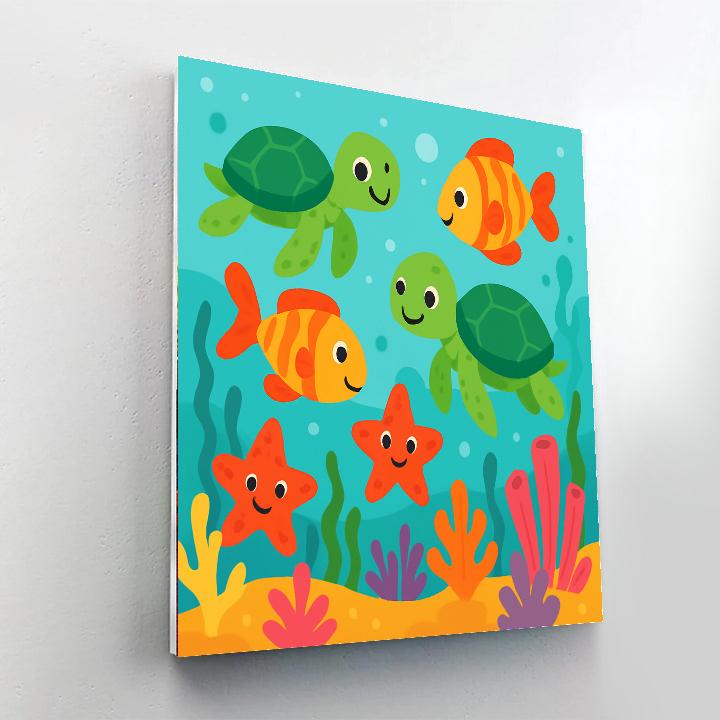 Charming Undersea Friends DIY Paint By Numbers