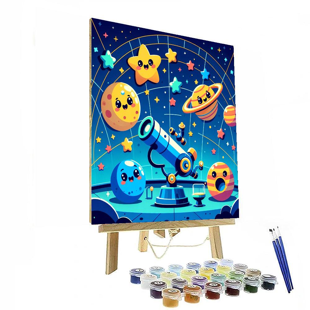 Playful Planetarium Paint By Numbers Art