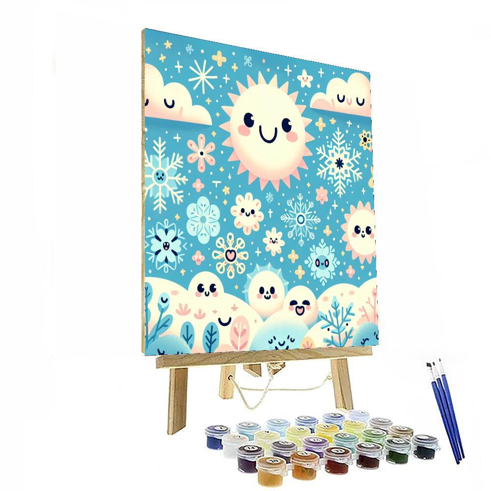Sparkling Snowflake Paint By Numbers Art