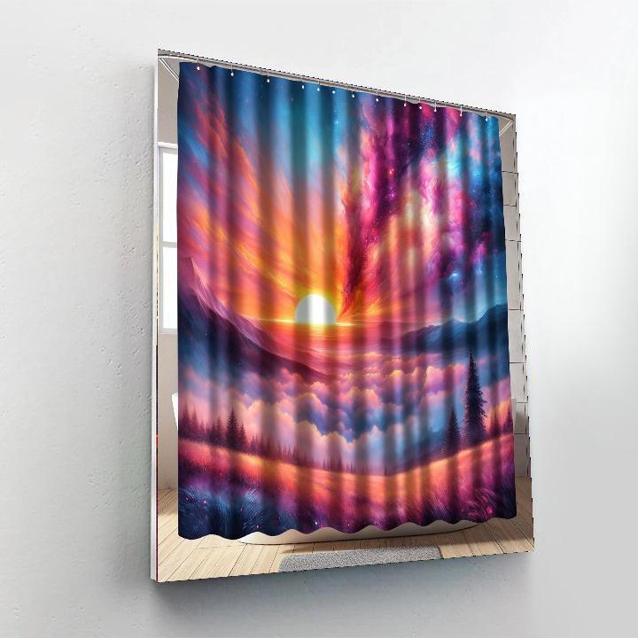 Sunset Symphony Shower Curtain Paint By Number