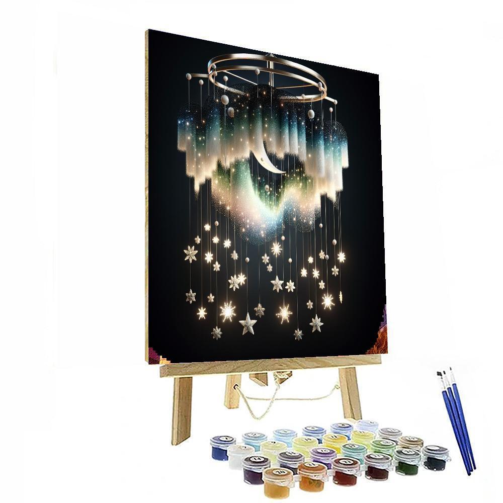Celestial Aurora Mobile Painting Number Kit
