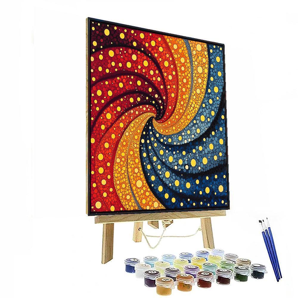 Yayoi Kusama Inspired Fractal Universe Of Colors  Paint By Number