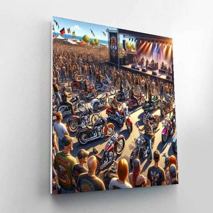 Harley-davidson Rally - United States Paint By Color