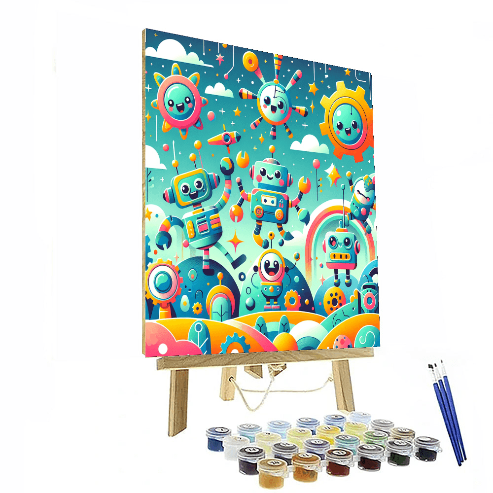 Exciting Robot Adventure Paint By Numbers Kits