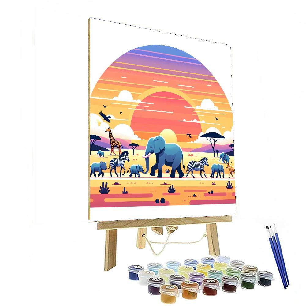 Savannah Sunset Parade Painting Number Kit