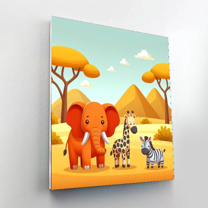 Savanna Wildlife Watch Numbered Painting Kits