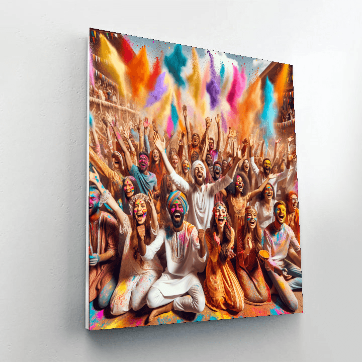 Holi Festival Number Painting