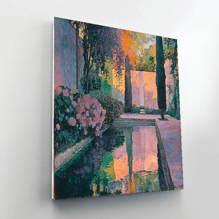 Pierre Bonnard Inspired Twilight Garden  Paint By Color