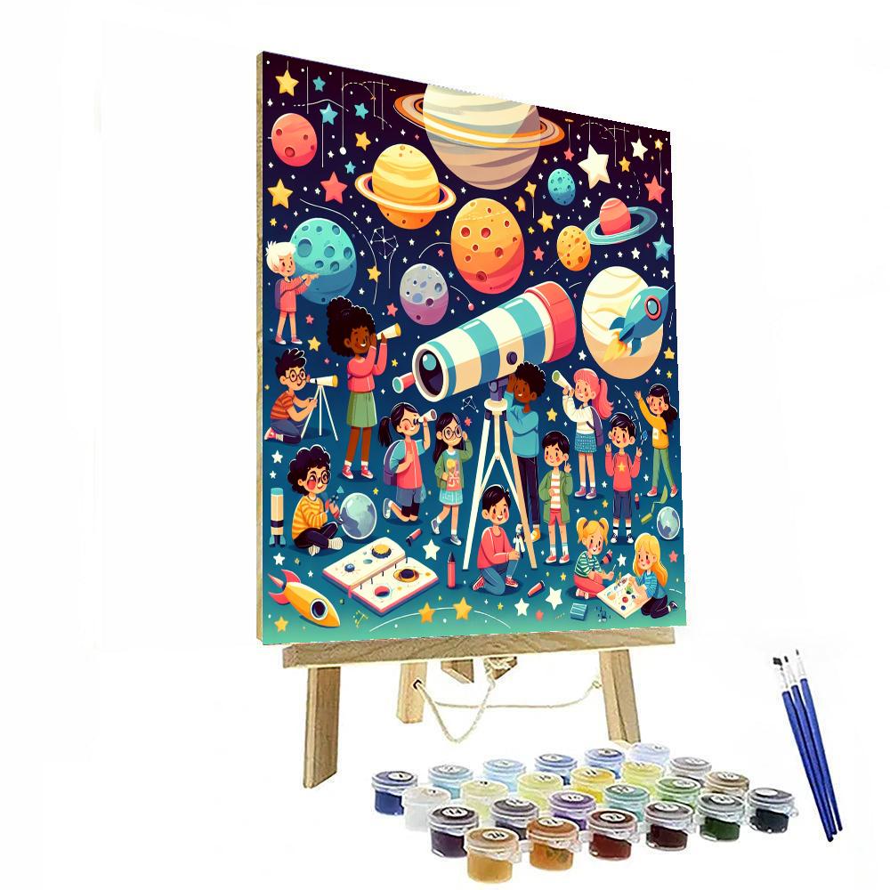 Cool Space Camp Number Painting