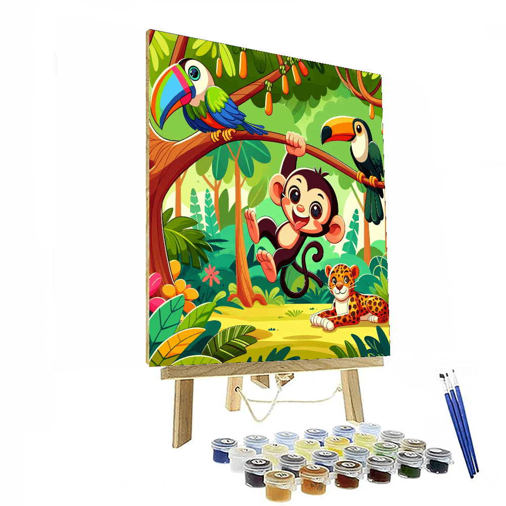 Friendly Jungle Friends Paint By Numbers