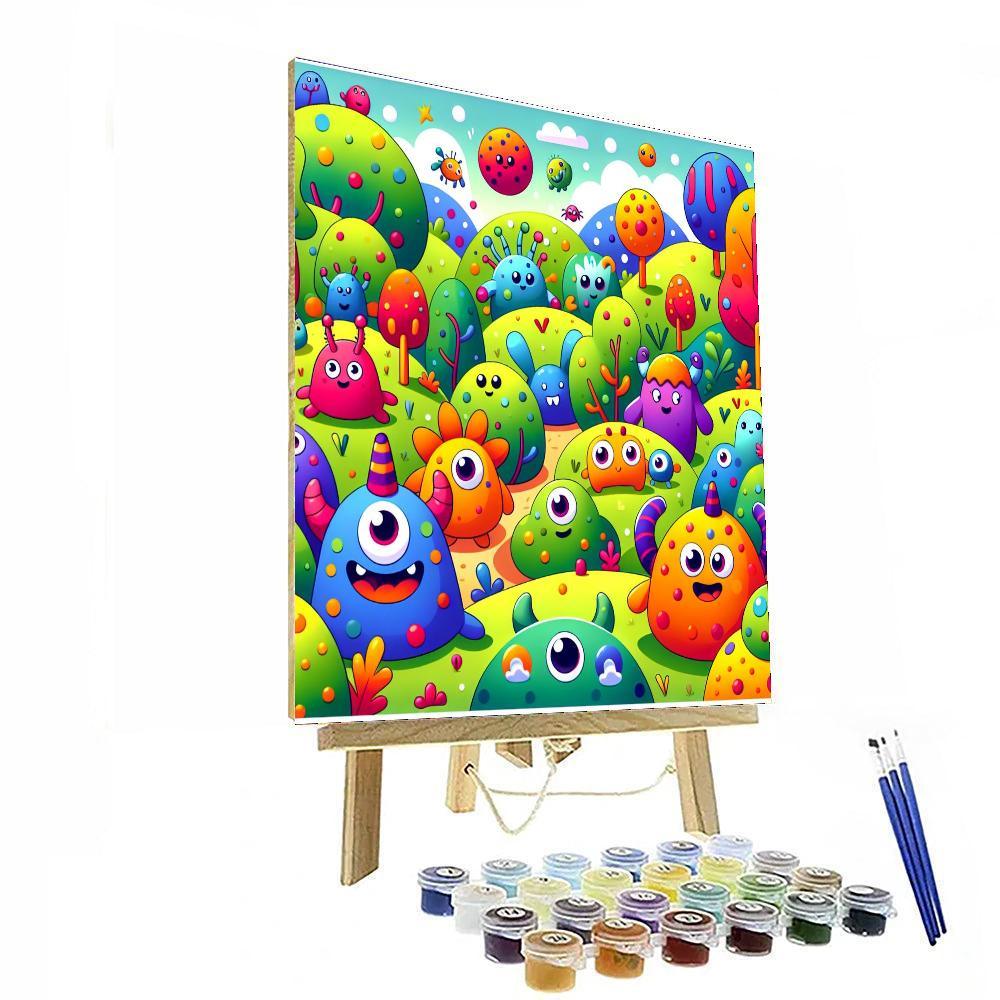 Friendly Monster Kingdom Painting By Numbers Kit