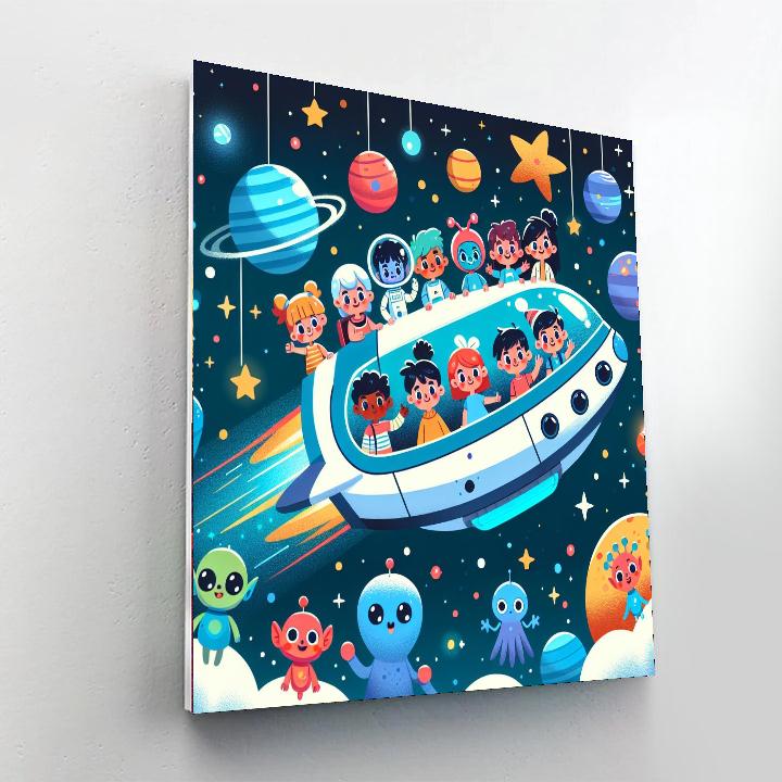 Starlight Galaxy Adventure Number Painting