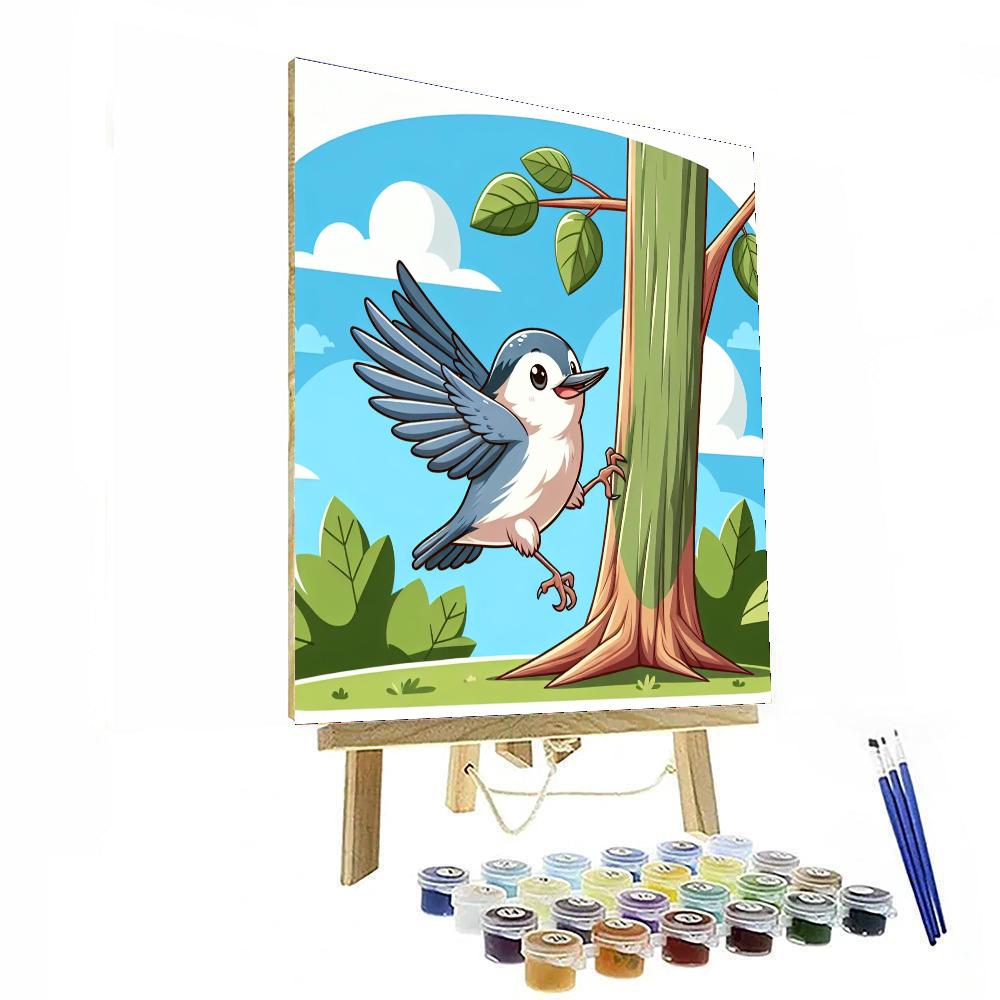 Nimble Nuthatch Paint By Numbers Art