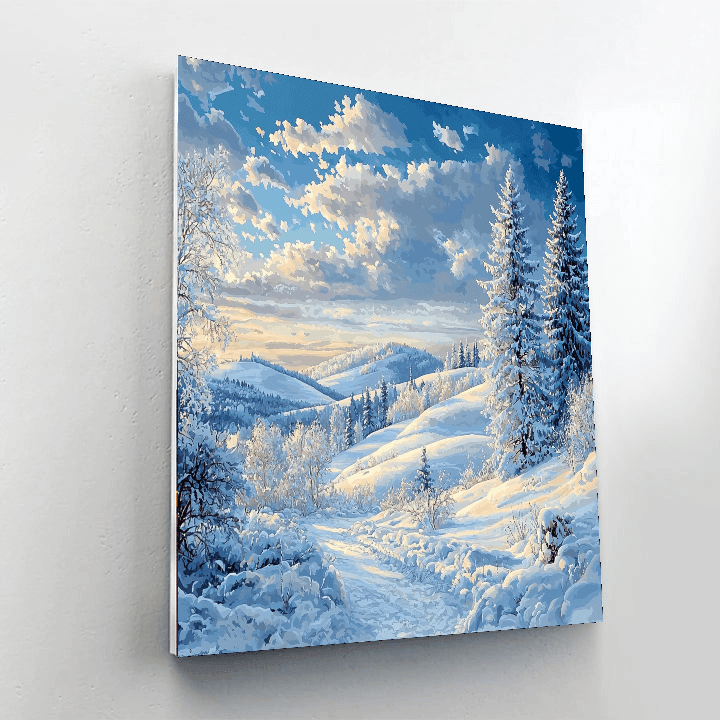 Caspar David Friedrich Inspired Winter Serenity  Painting By Numbers Kit