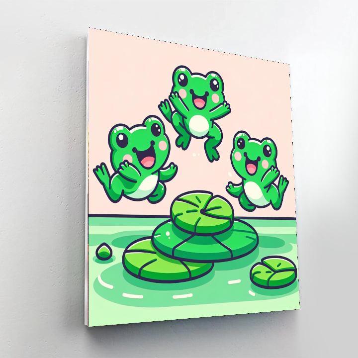 Froggy Forest Frolic Paint By Numbers