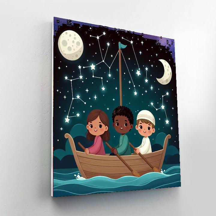 Starlight Dream Voyage Number Painting