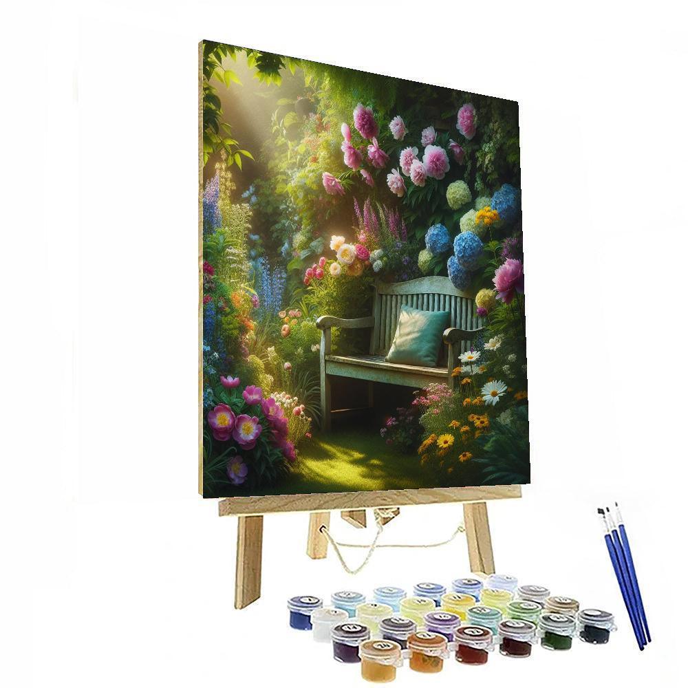 Charming Garden Bench Paint By Numbers