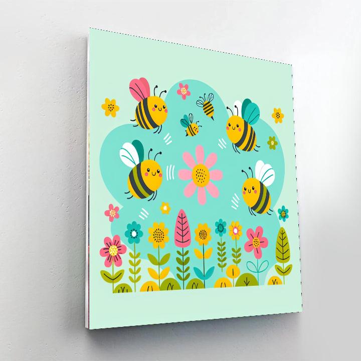 Bumblebee's Garden Adventure Paint By Color