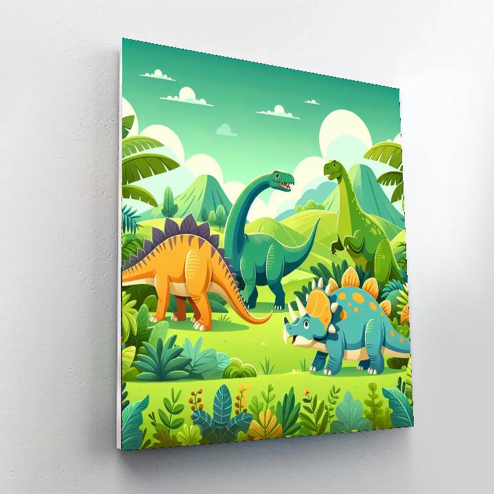 Dinosaurs And Friends Expedition Painting Number Kit