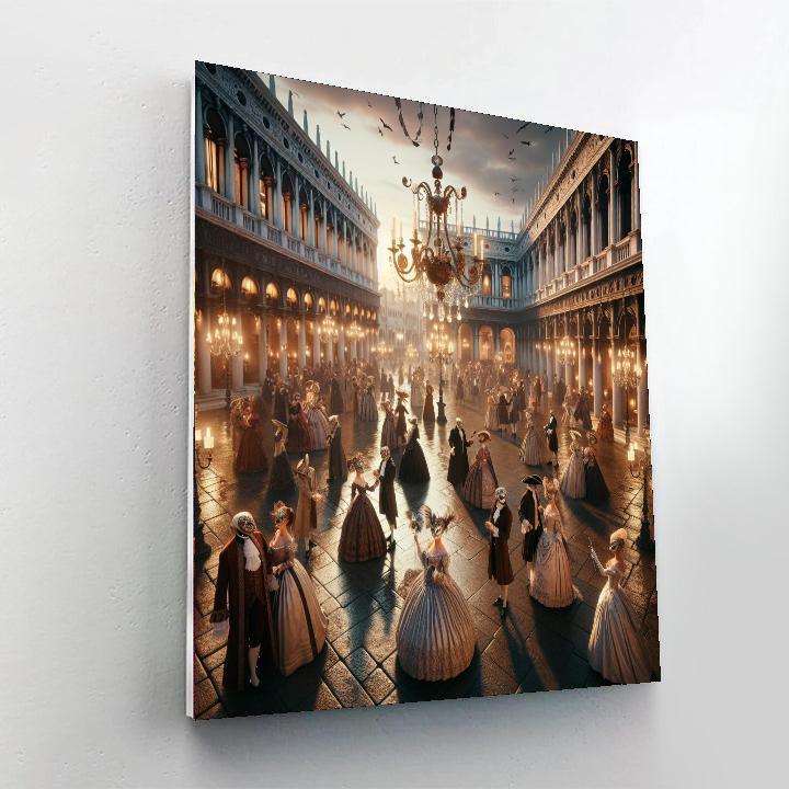 Masquerade Ball In St. Mark's Square - Italy Paint By Numbers Art