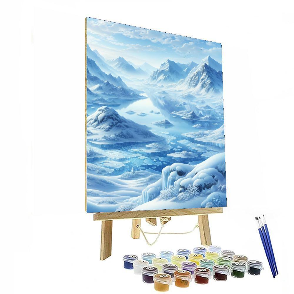 Frozen Nordic Landscape Paint By Numbers