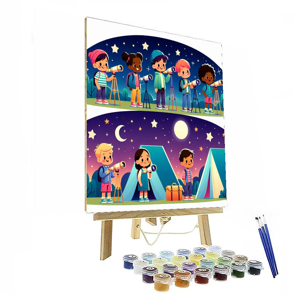 Starlit Space Campout Number Painting