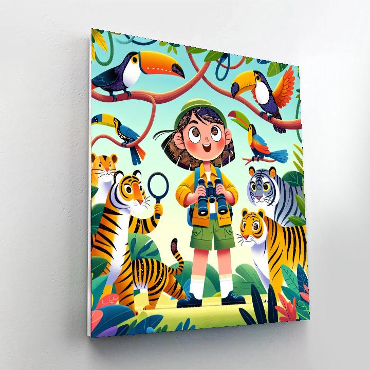 Wildlife Jungle Adventure Painting Number Kit