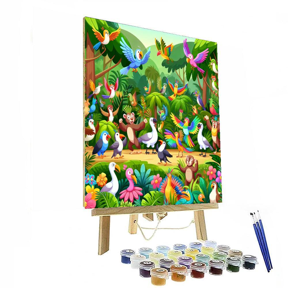 Jubilant Jungle Jive Paint By Numbers Art