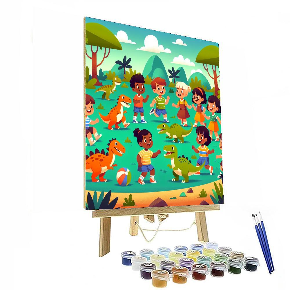 Prehistoric Play Park Number Painting