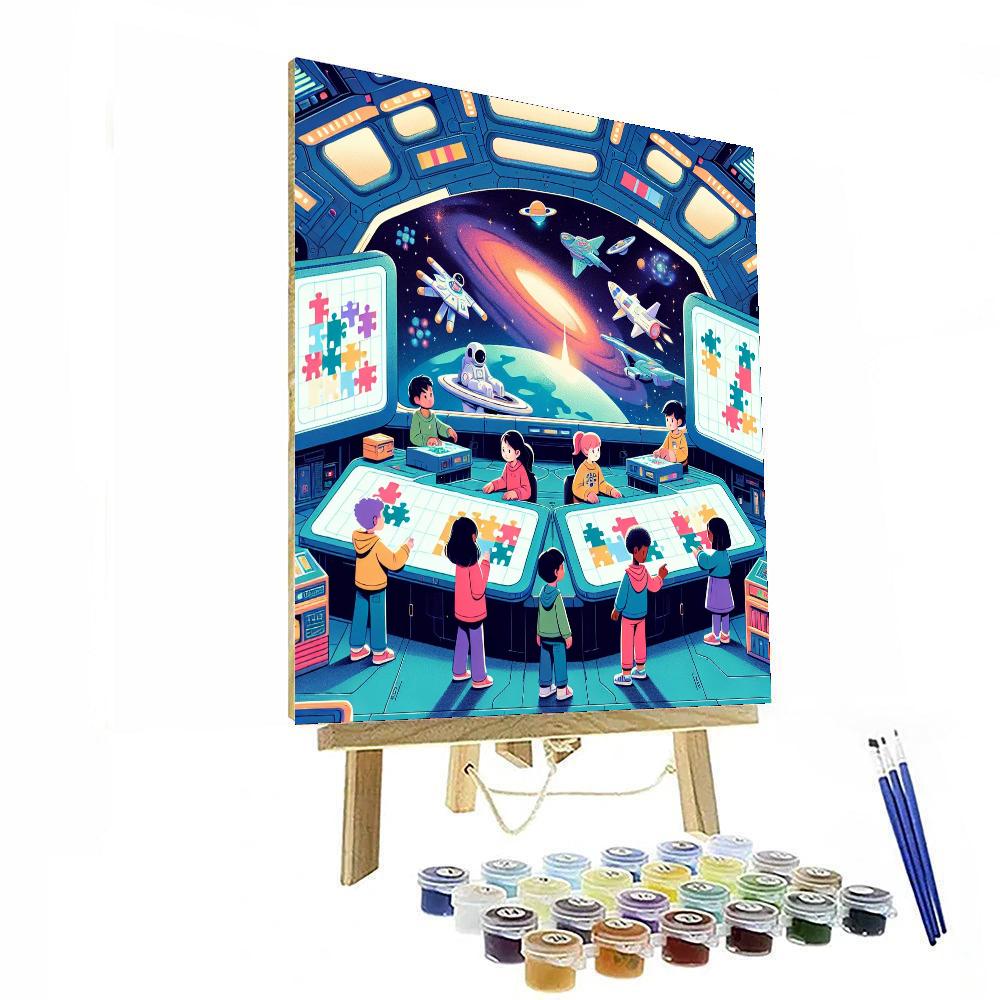 Galactic Puzzle Quest Painting Number Kit