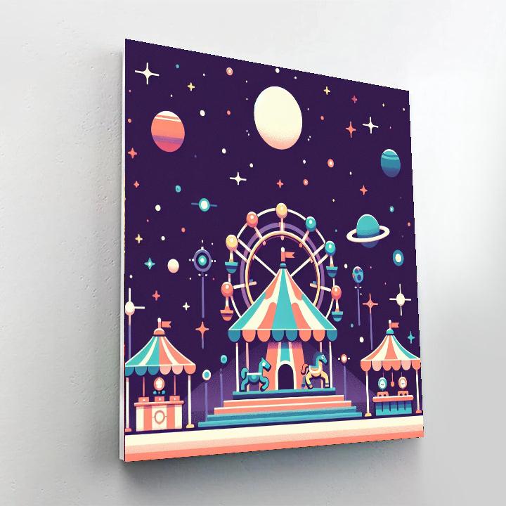 Cosmic Carnival Capers Paint By Numbers Art