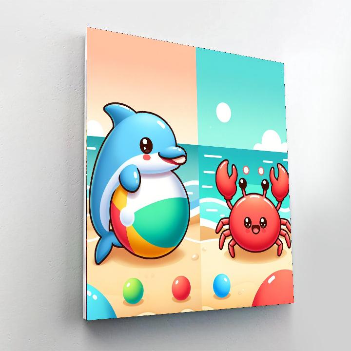 Bouncing Beach Ball Fun Painting By Numbers Kit