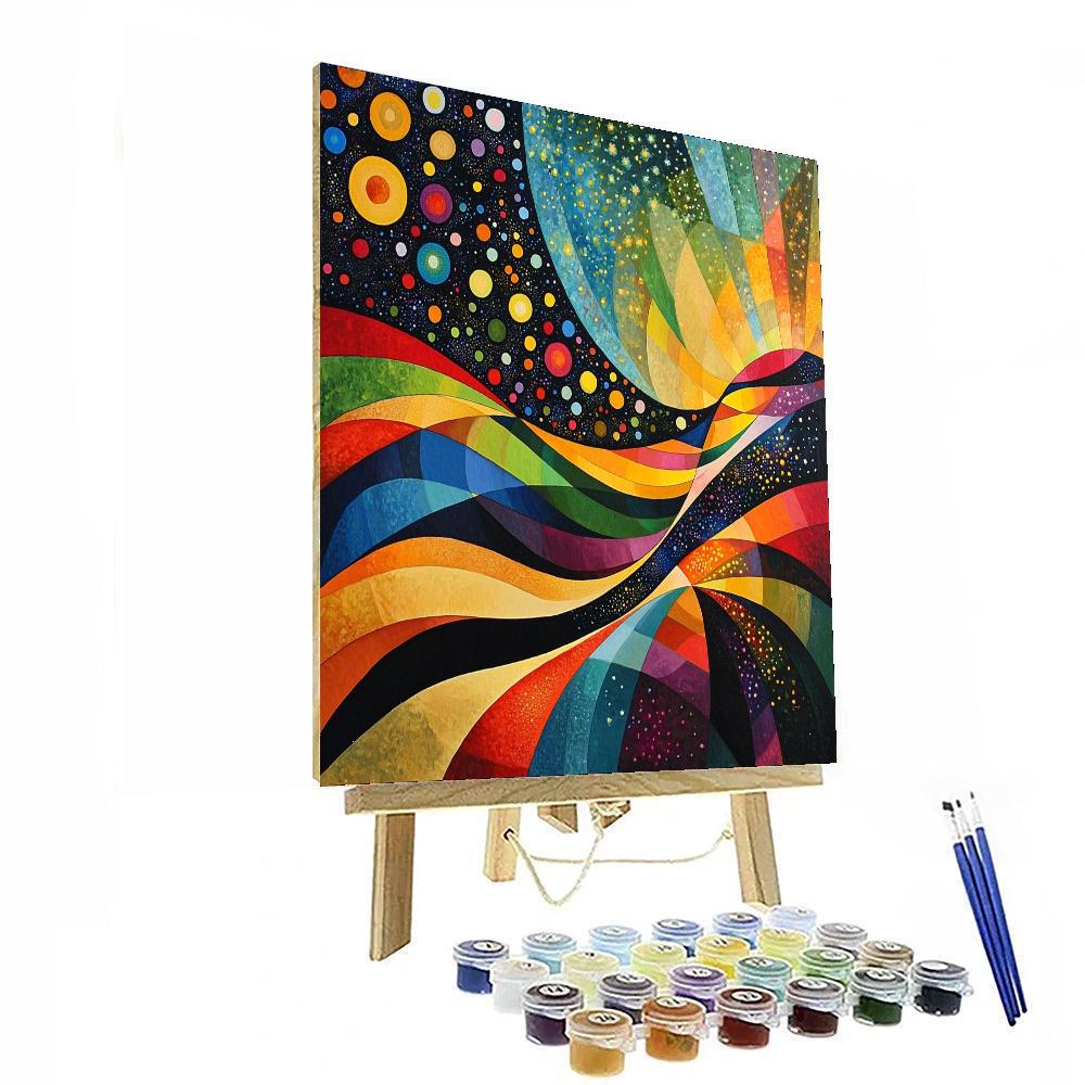 Kandinsky Inspired Cosmic Landscape  Paint By Numbers