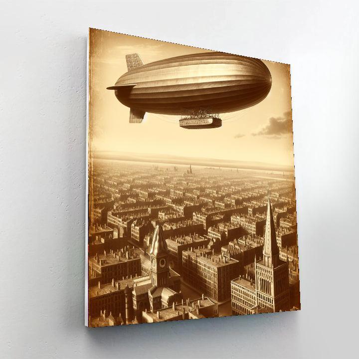 Retro Airship Adventure Painting Number Kit