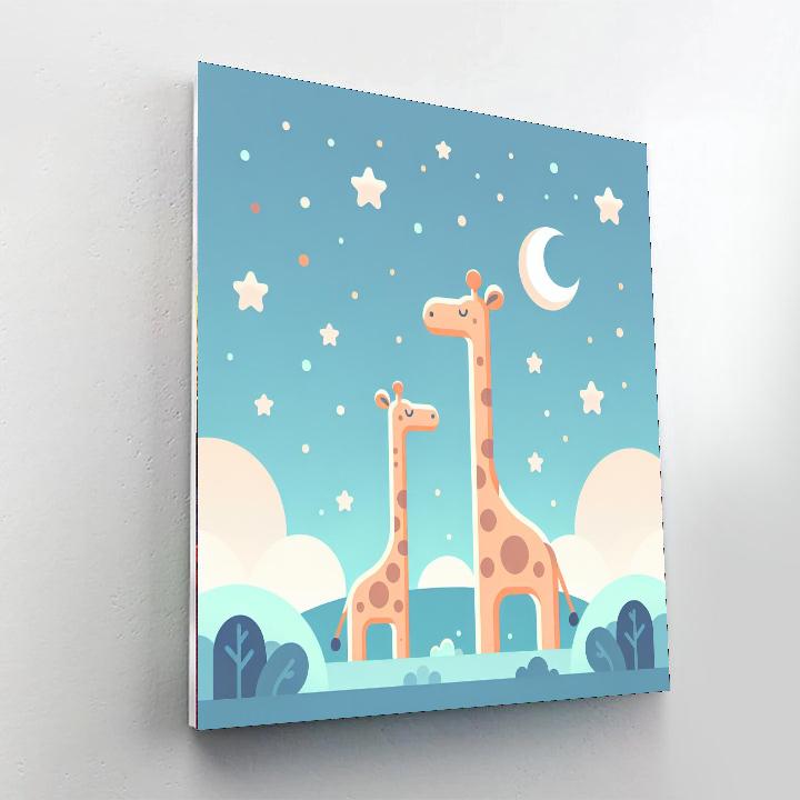 Stargazing Giraffes Painting By Numbers Kit