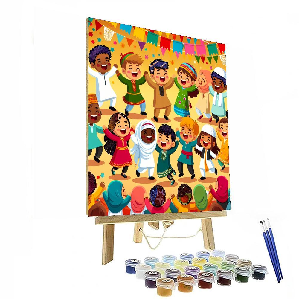 Festive Cultural Celebration Number Painting