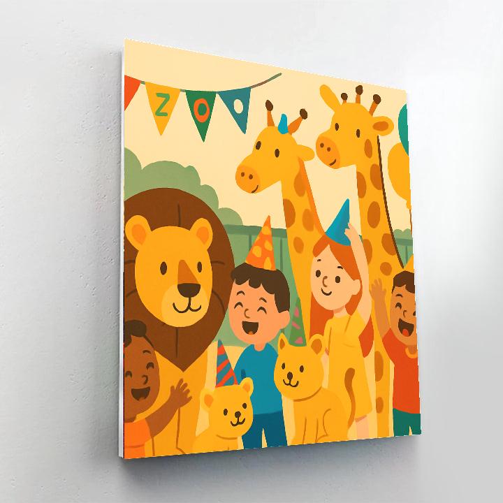 Zoo Party Fun Painting By Numbers Kit