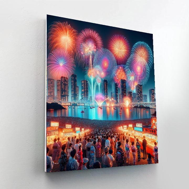 Odaiba's Great Fireworks Festival Paint By Number