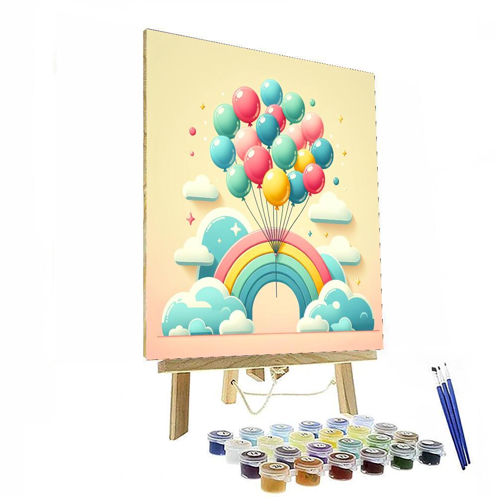 Bubblegum Balloon Adventure Paint By Numbers Art