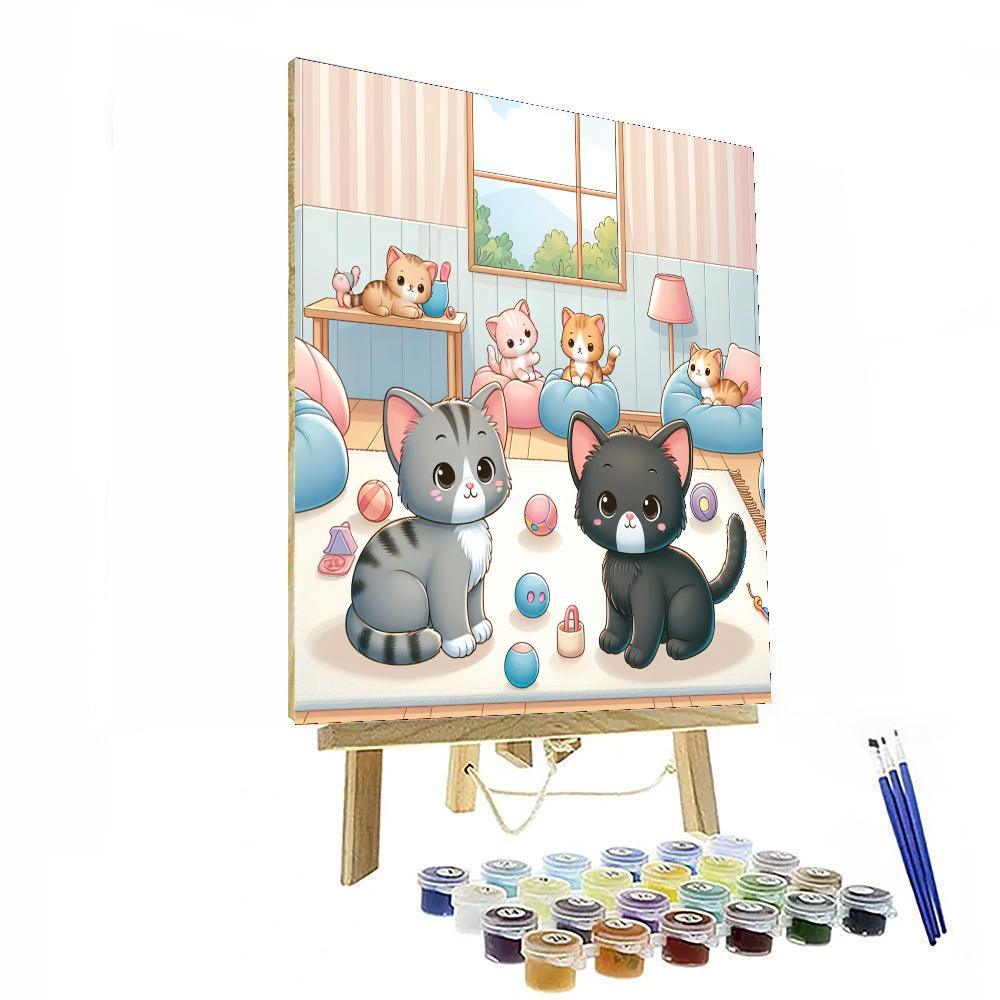 Cozy Home For Kittens Paint By Color
