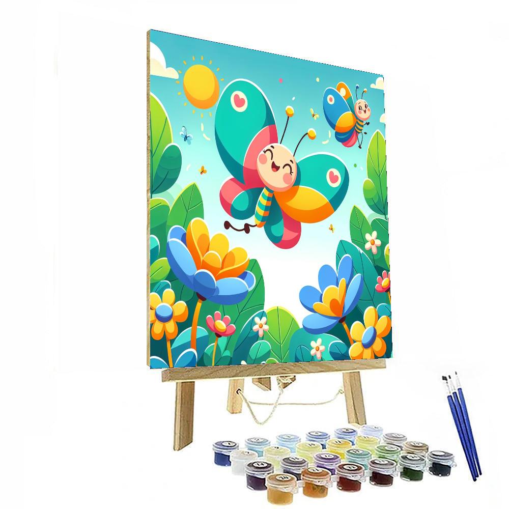 Bouncing Butterfly Paint By Color
