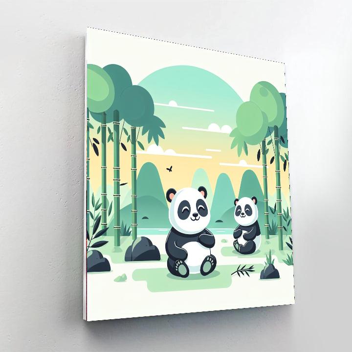 Peaceful Panda Paradise Numbered Painting Kits