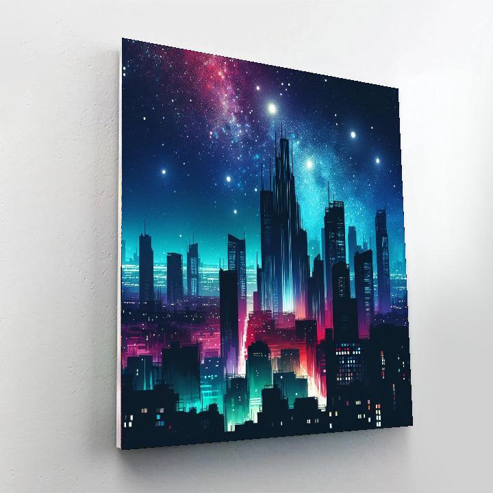 Astonishing City Night Lights Painting By Numbers Kit