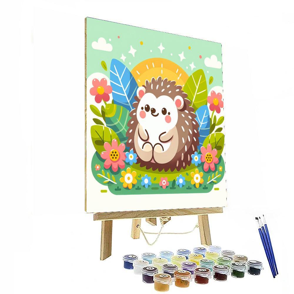 Cute Baby Hedgehog Painting By Numbers Kit